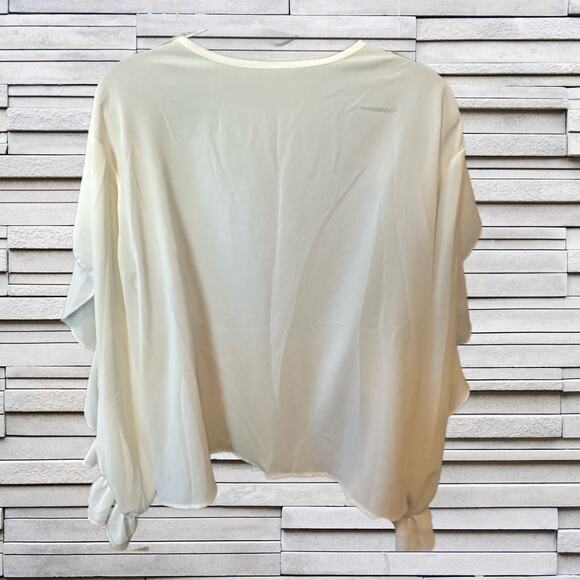 NWOT White Ruffle Blouse Sz. 2XL - Picture 3 of 5